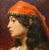 Willy Martens -Portrait of an Ottoman Concubine Wearing a Red Bandana-19th Century Orientalist Oil Painting For Sale - Image 4 of 11