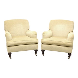 Sherrill Transitional Style Club Chairs - Pair For Sale