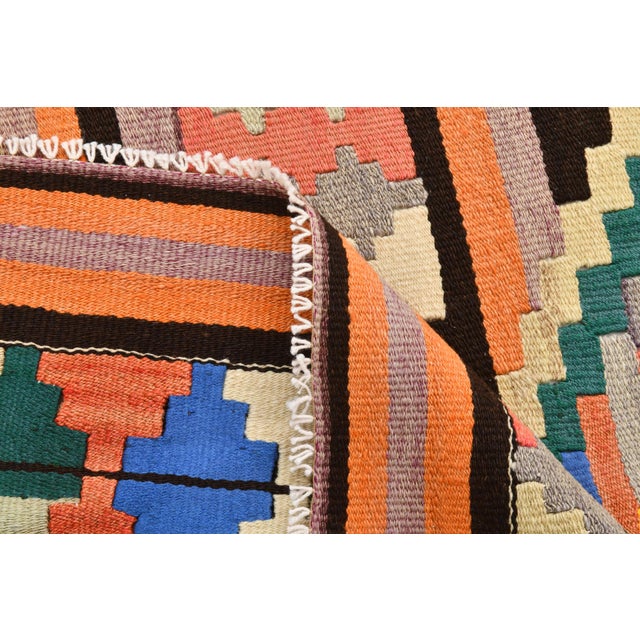 Cotton Kilim Runner Rug For Sale - Image 11 of 12