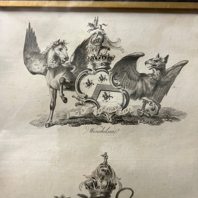 Set of 3 Antique 18th Century English Peerage Heraldic Crests Form by Charles Catton For Sale In Washington DC - Image 6 of 12