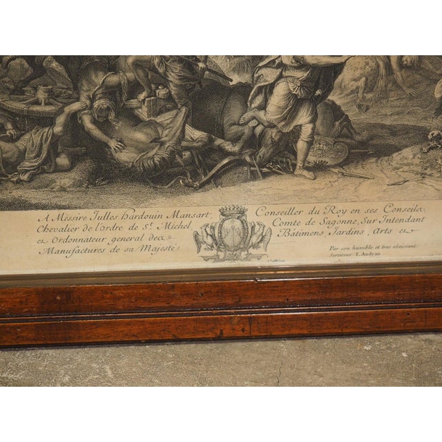 Wood Pair of 18th Century French Lithographs, Battle Scenes With Alexander the Great For Sale - Image 7 of 18
