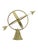 Bronze armillary with verdigris patina measuring 25 1/4 inches tall and 16 1/4 inches in diameter, with base depicting...