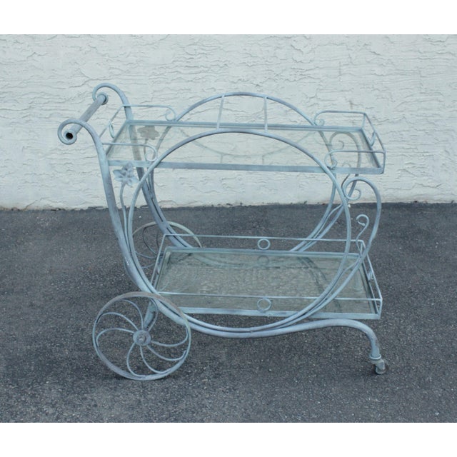 Salterini Vintage Wrought Iron 'Mt. Vernon' Garden Tea Cart Chairish