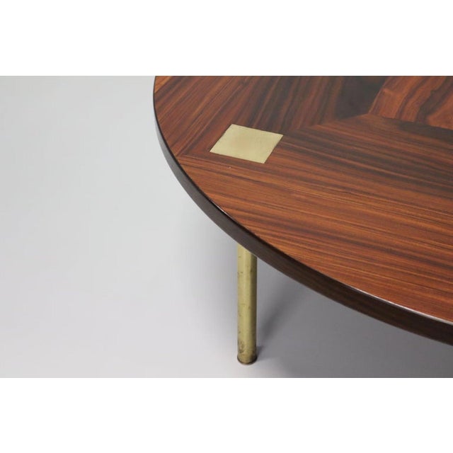 Mid-Century Modern Low Table in Wood and Brass by Ettore Sottsass for Poltronova, 1950s For Sale - Image 3 of 10