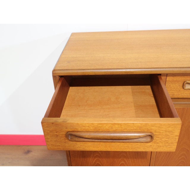 Brown Mid Century Modern Vintage Teak Credenza Sideboard by Gplan Danish Style For Sale - Image 8 of 14