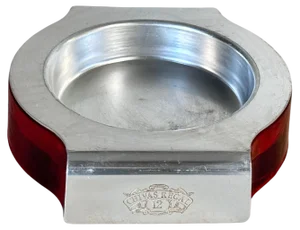 Ashtray in Cast Aluminium and Glass by Chivas, France, 1970s