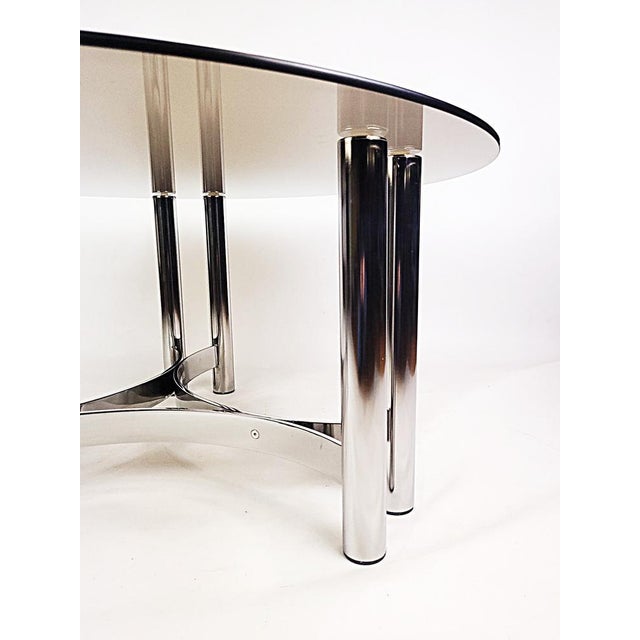 Vintage Coffee Table with Smoked Glass Top, 1970s For Sale - Image 12 of 18