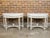 19th Century Pair of French Louis XVI Style Painted Demilune Console Tables with Marble Tops For Sale - Image 5 of 12