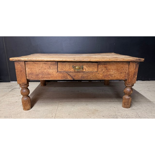A Rustic Pine Coffee Table having single drawer to the front, original patina and in good original condition for the home....