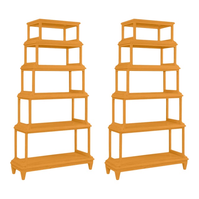 Jules Etagere in Dash of Curry - a Pair For Sale