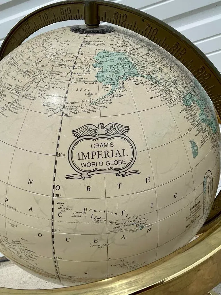 Vintage Cram's Imperial World Globe | Chairish