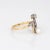 Traditional Antique Edwardian Diamond Pearl Ring Moi et Toi 18k Gold Silver Topped Jewellery 9 size 9 For Sale - Image 3 of 6