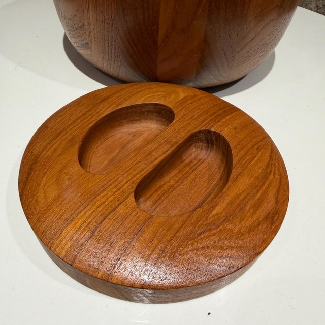 Dansk Vintage Dansk Designs Teak Wood Ice Bucket Jens Quistgaard Ihq For Sale - Image 4 of 8