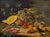 Continental School, Still Life Scene with Fruit and Vegetables, Oil on Canvas, late 19th century, illegibly signed "R....