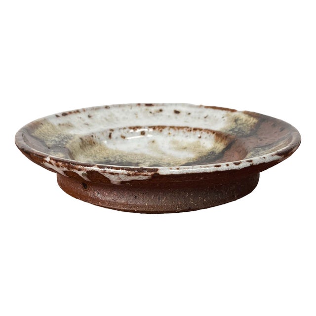 Mid-Century Modern Danish Studio Pottery Bowl or Wall Plate from Jim & Henny Waldorff, Svaneke, Bornholm, 1960s For Sale