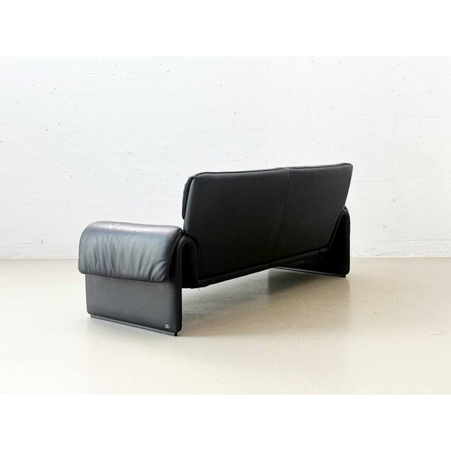 Black Leather Model Ds-2011/02 Sofa by de Sede, 1980s For Sale - Image 11 of 17