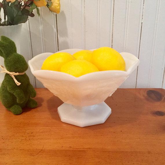 Milk Glass Compote Bowl on Pedestal Chairish
