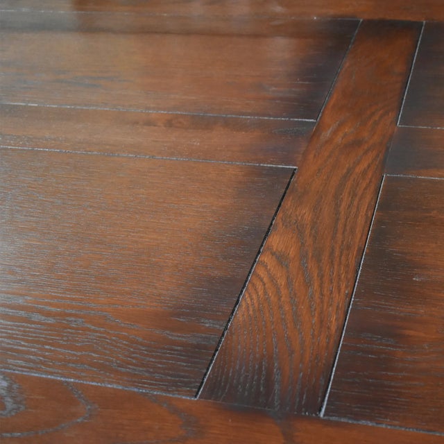 Mission Crafters and Weavers Mission Stow Leaf Dining Table - Dark Oak For Sale - Image 3 of 4