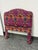 Design Plus Gallery presents a Bespoke Twin Size Ikat Upholstered Headboard. The arched profile is upholstered in a vivid...