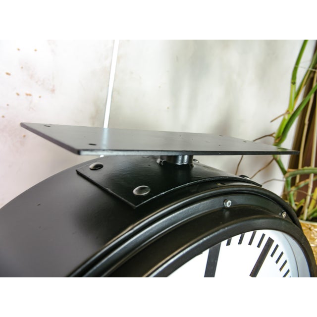 Metal Large Double Sided TN Light Up Station Clock from Telenorma, 1950s For Sale - Image 7 of 16