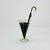 Mid Century Bauhaus Umbrella Stand black and brass Germany 1950s Dimensions length 32cm Height 55cm depth 32cm Condition...