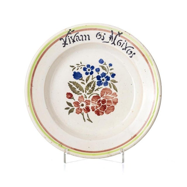 Mid-20th Century Talking Plate in Earthenware For Sale - Image 6 of 6