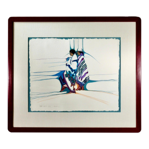 Amado Maurilio Pena "Danzantes De Colores" From The "Colcha" Series 1989 Painting