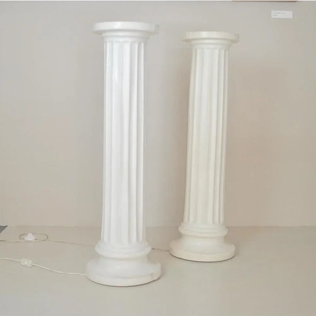 Plastic Italian Plastic & Neon Opera Pop Floor Lamps, 1980s, Set of 2 For Sale - Image 7 of 16