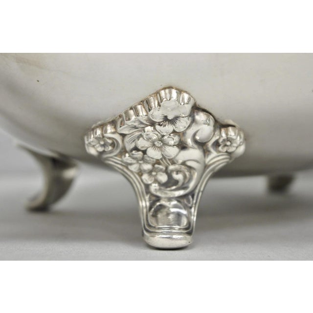 Poole Silver Co. Vintage Poole Regency Style Footed Silver Plated Lidded Soup Tureen Serving Bowl For Sale - Image 4 of 15