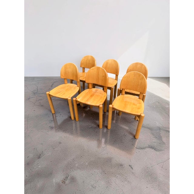 Dining Chairs in Beech by Rainer Daumiller, 1970s, Set of 8 For Sale - Image 6 of 9