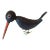 Folk Art Wooden Blackbird Crow Bird For Sale