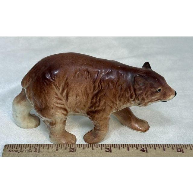 Vintage Relco Ceramic Porcelain Brown Bear Figurine Japan For Sale In Dallas - Image 6 of 6