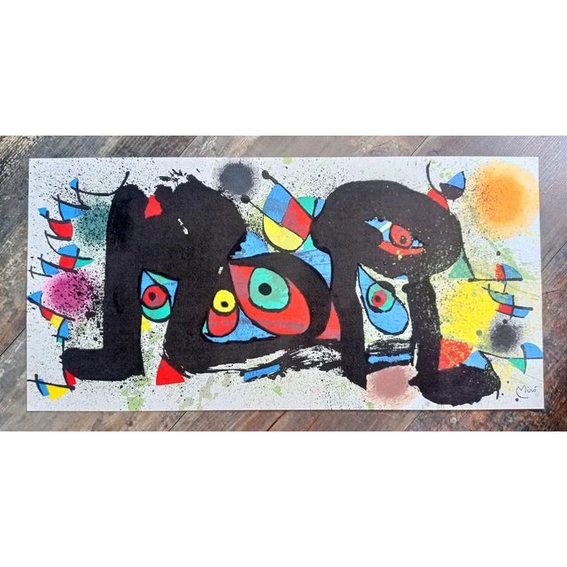 Joan Miro, Sculptures: Les Poussins, Original Lithograph, 1974 For Sale - Image 3 of 3