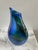 Modern Signed James Kingwell Icefire Art Glass Vase in Blue Green & Purple For Sale - Image 3 of 9