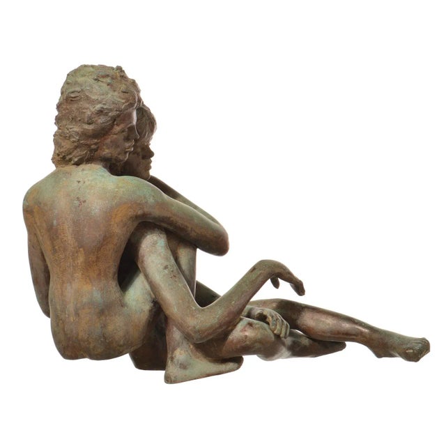 1980s Victor Salmones Bronze Sculpture - the Couple For Sale - Image 11 of 11