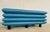 Vintage Postmodern Swedish Turquoise Leather Stacked Sofa, 1980 For Sale - Image 9 of 18