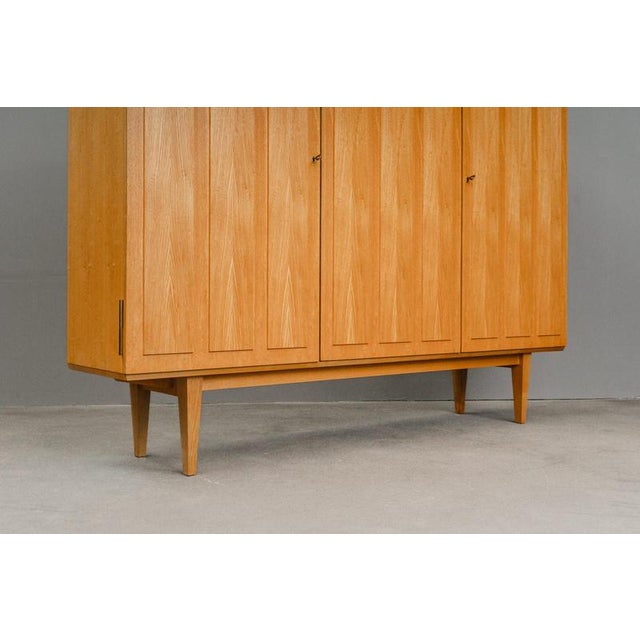 Wood Mid-Century Sideboard in Brass and Pine For Sale - Image 7 of 18