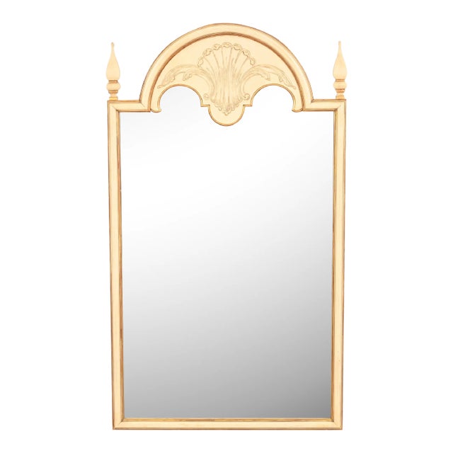 John Widdicomb Neoclassical Painted and Gold Gilt Large Wall Mirror, 1950s For Sale