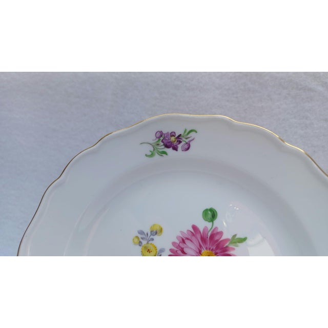 Vintage Porcelain Coffee and Tea Trio Set with Hand-Painted Aster Motif from Meissen, 1970, Set of 3 For Sale - Image 9 of 15