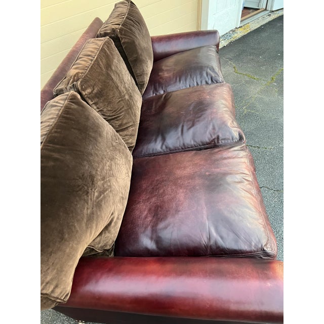 Wood George Smith Full Scroll Arm Sofa For Sale - Image 7 of 11