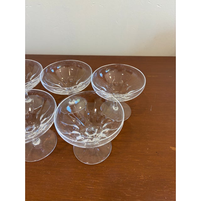 Mid-Century Modern Vintage Josair Crystal Oyster Dishes - Set of 7 For Sale - Image 3 of 12
