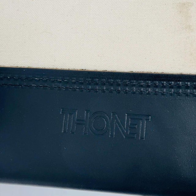 Bauhaus Black Leather Iconic Armchair by Mart Stam for Thonet, 1980s For Sale - Image 10 of 11