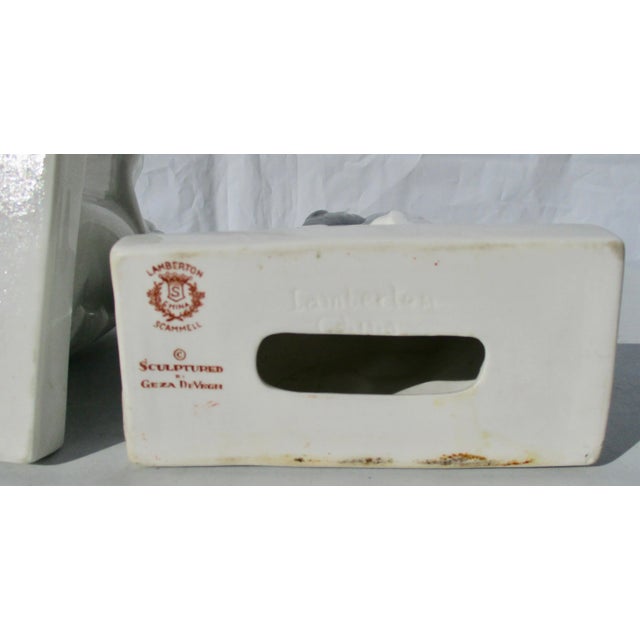 1930s Gaza De Vega Porcelain Allegorical Figures. - a Pair of 2 For Sale - Image 5 of 7