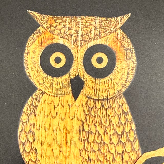 The Couroc Company 1970s Mid-Century Couroc of Monterey Owl Serving Tray For Sale - Image 4 of 8