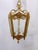 1930s Vintage Bronze Lantern With Etched Glass Panels For Sale - Image 5 of 8