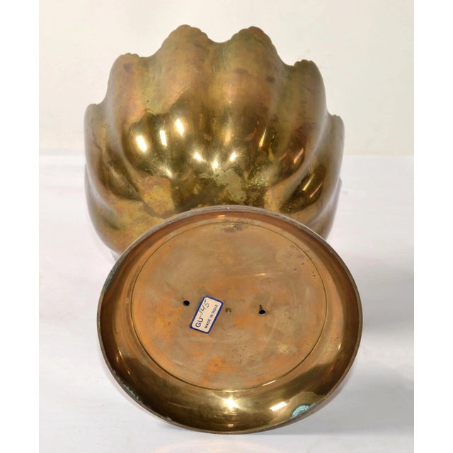 1930 Victorian Heavy Bronze 2 Swans Pedestal Bowl Antique Patina Handmade India For Sale - Image 10 of 12