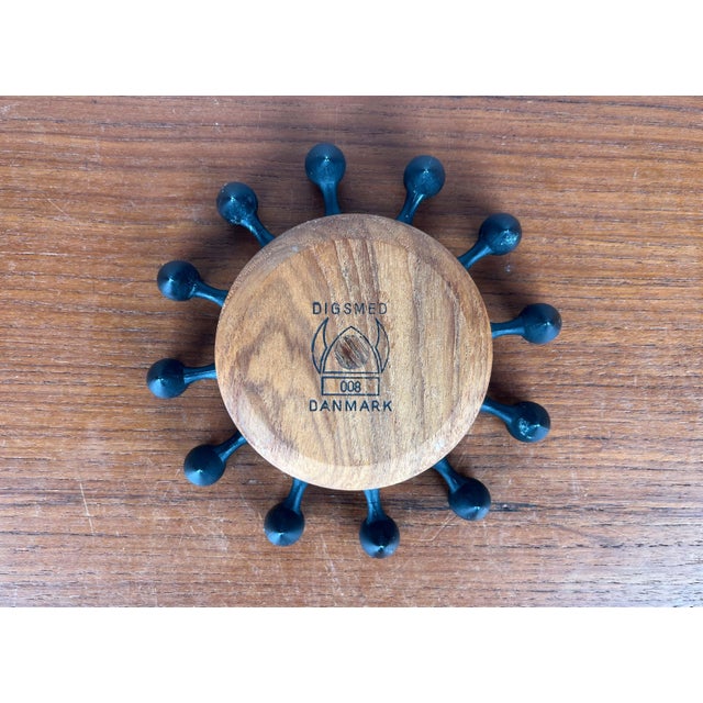 Mid-Century Modern Danish Teak and Cast Iron Candleholder from Digsmed, 1960s For Sale - Image 12 of 14
