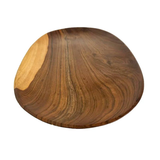 1970s Vintage Cocobolo Wood Oval Trinket Dish Tray For Sale - Image 5 of 10