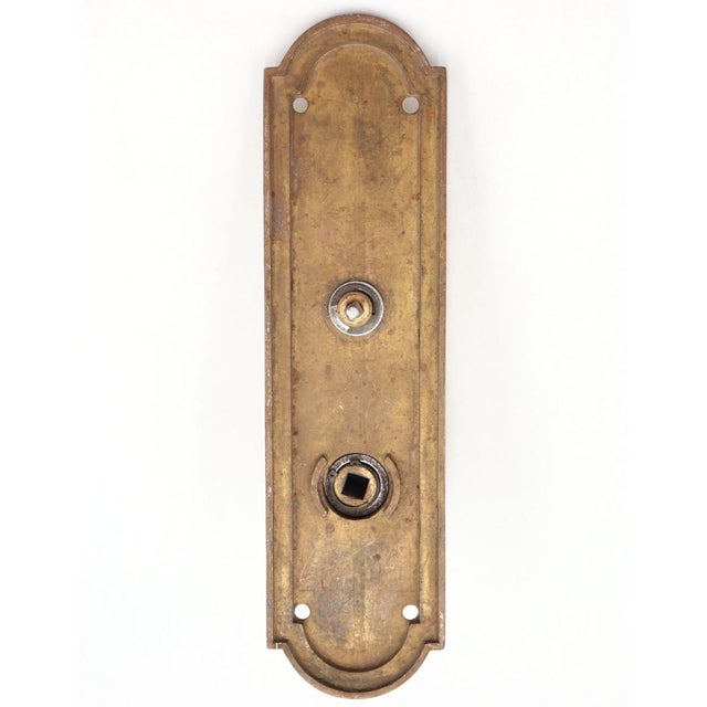 Mid 20th Century Reclaimed Traditional Polished Brass Privacy Door Set For Sale - Image 5 of 5