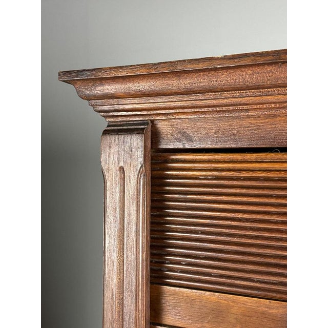 Antique Filing Cabinet with Roller Shutter For Sale - Image 11 of 18